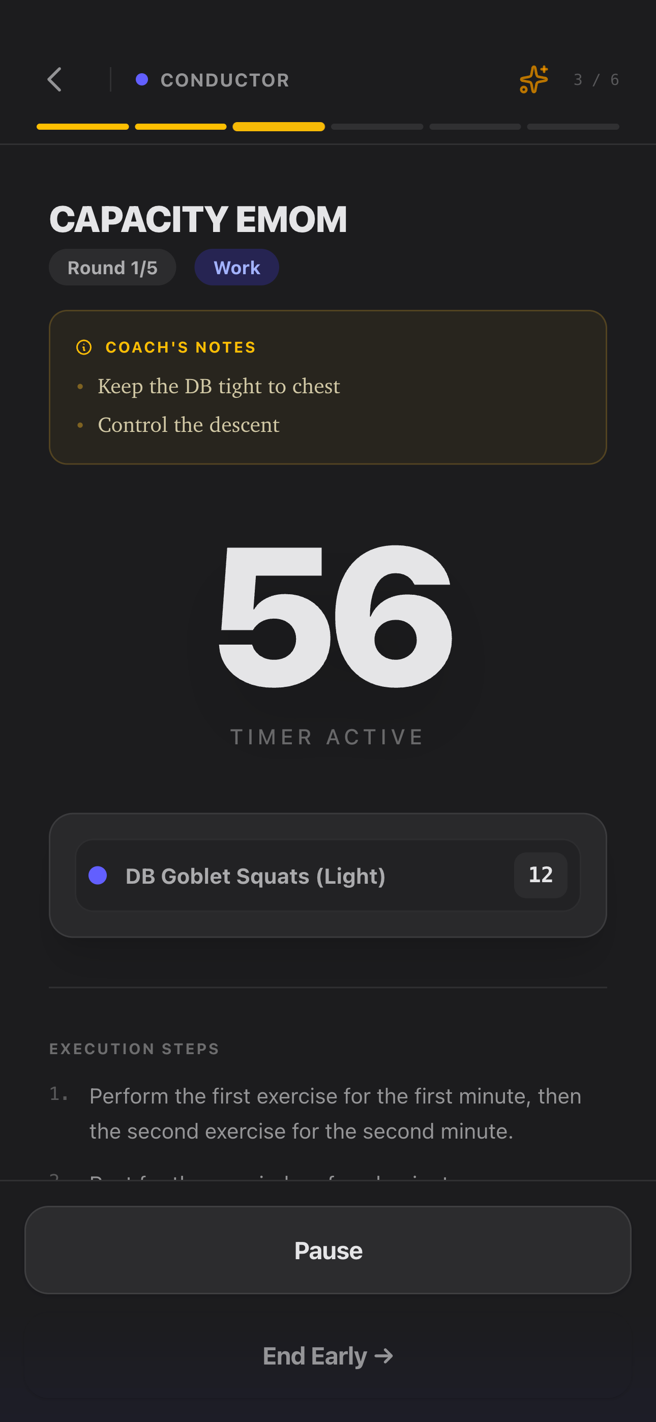 Built-in EMOM Timer Interface